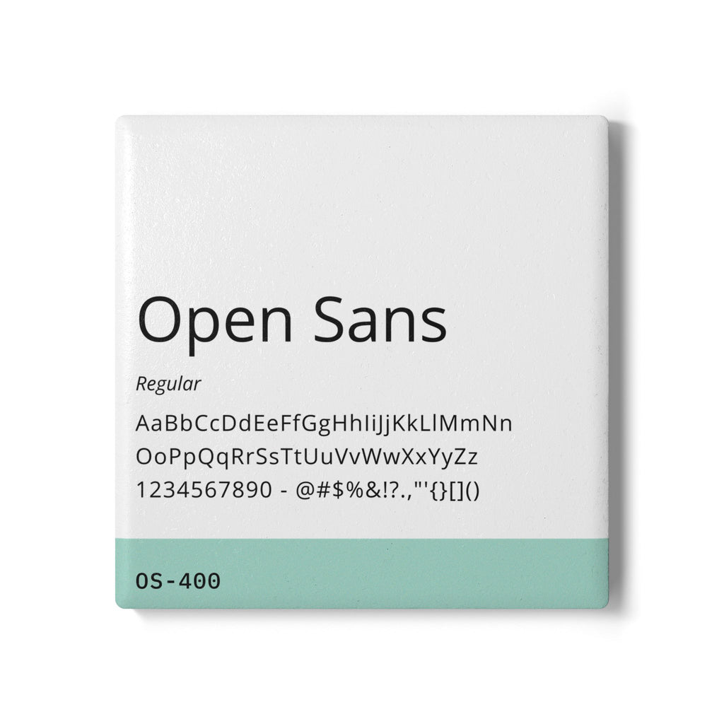 Open Sans — Ceramic Coaster