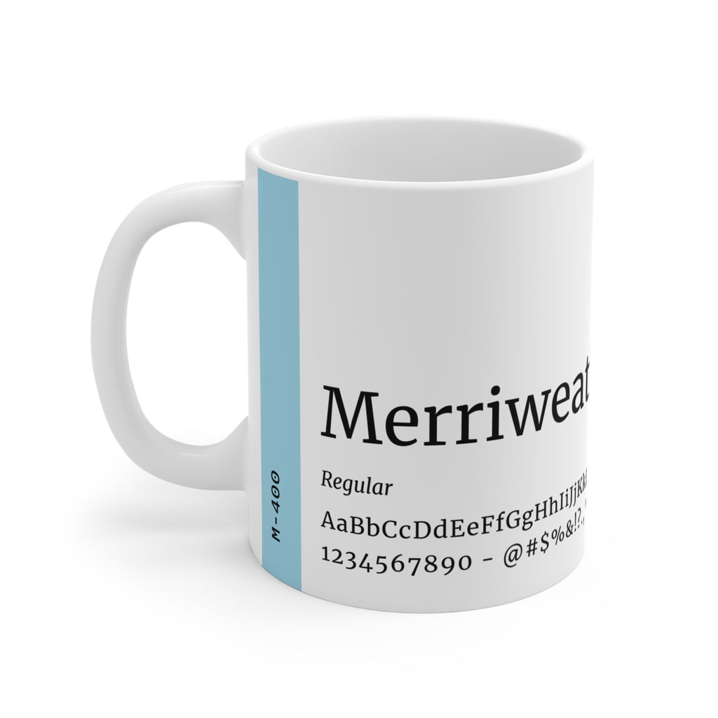 Merriweather — Font Sheet Mug