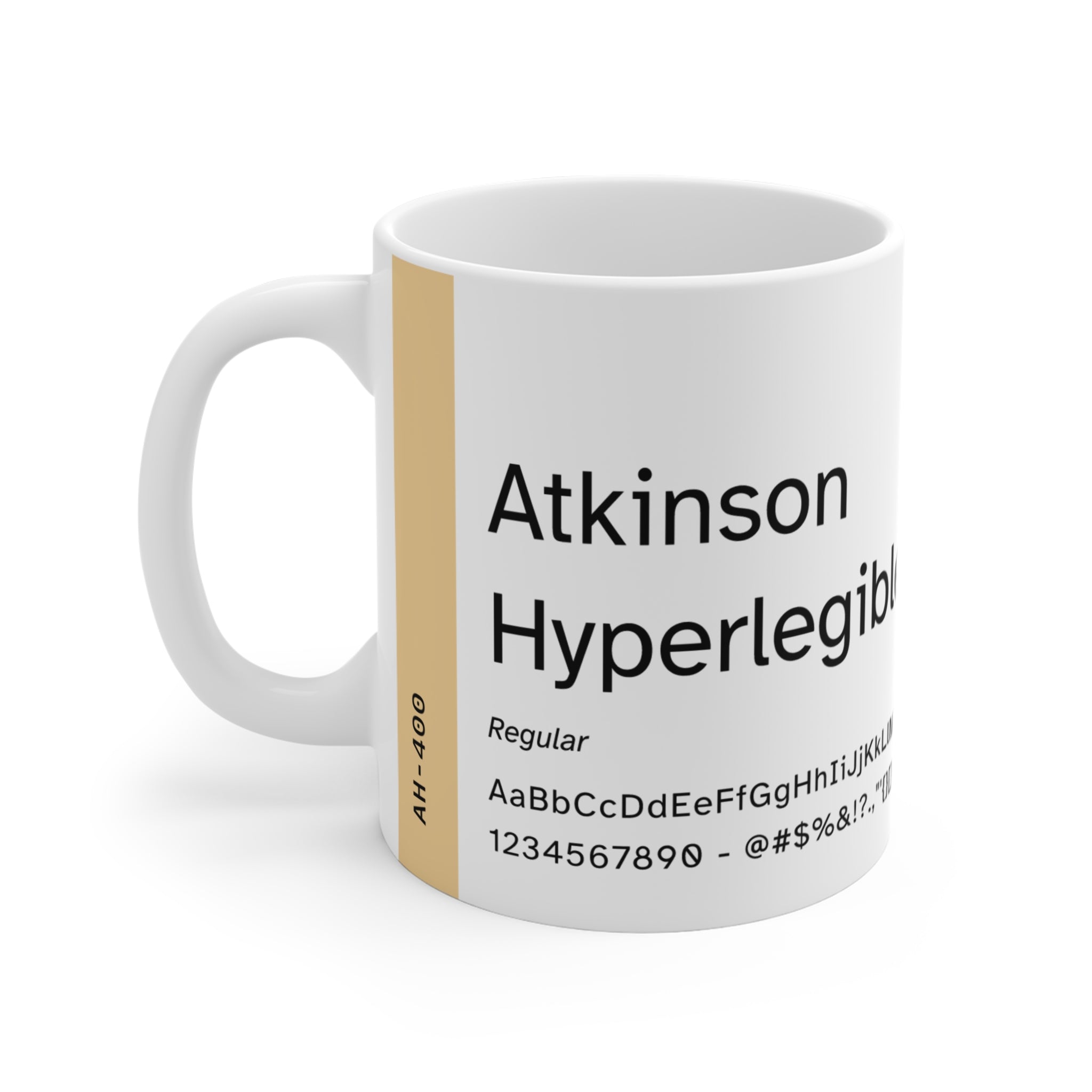 Atkinson Hyperlegible — Font Sheet Mug