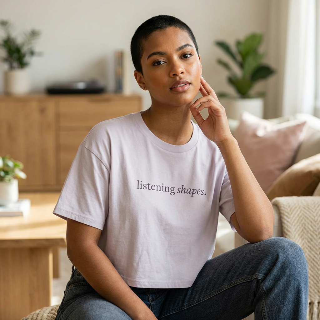 Listening Shapes — Crop Tee
