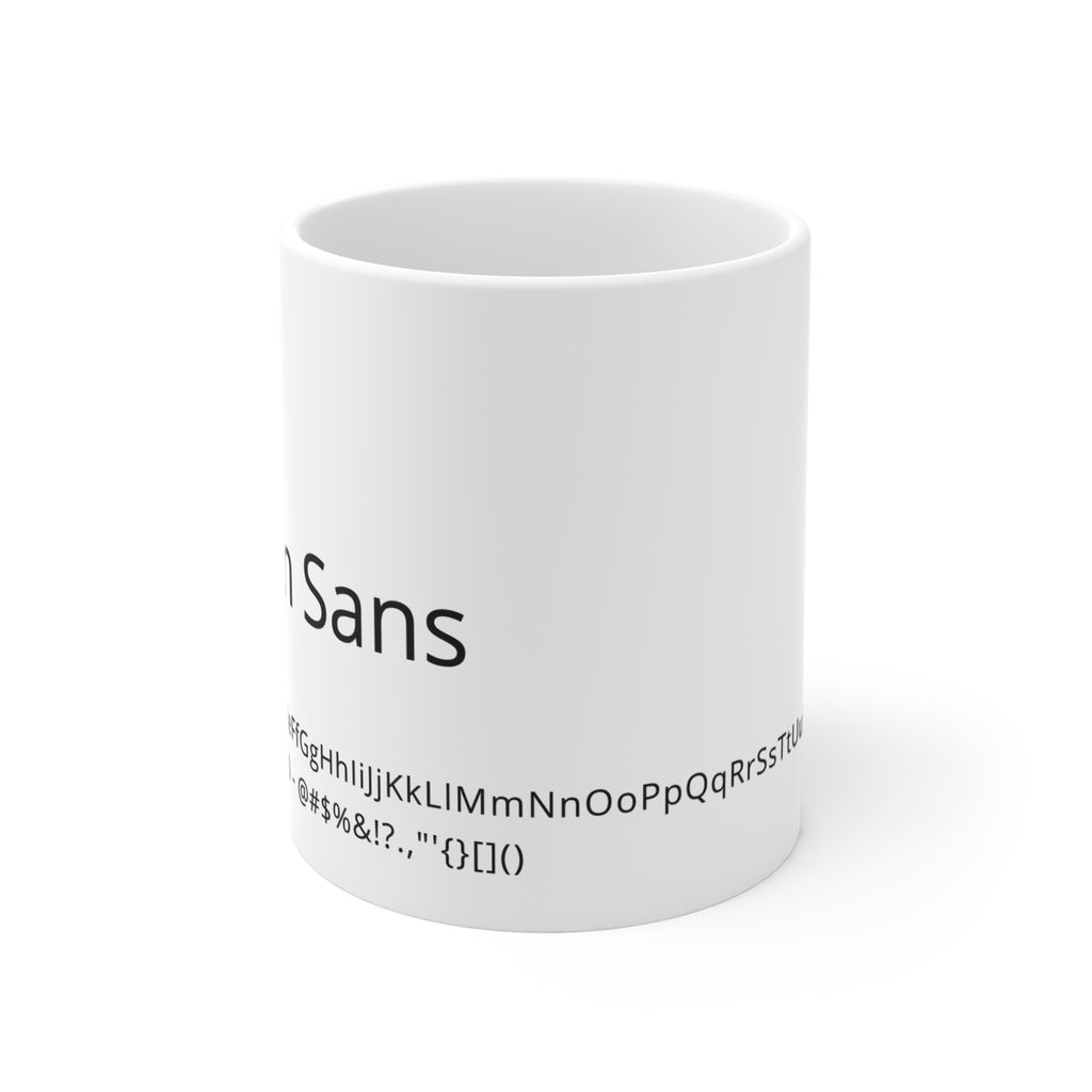 Open Sans — Font Sheet Mug