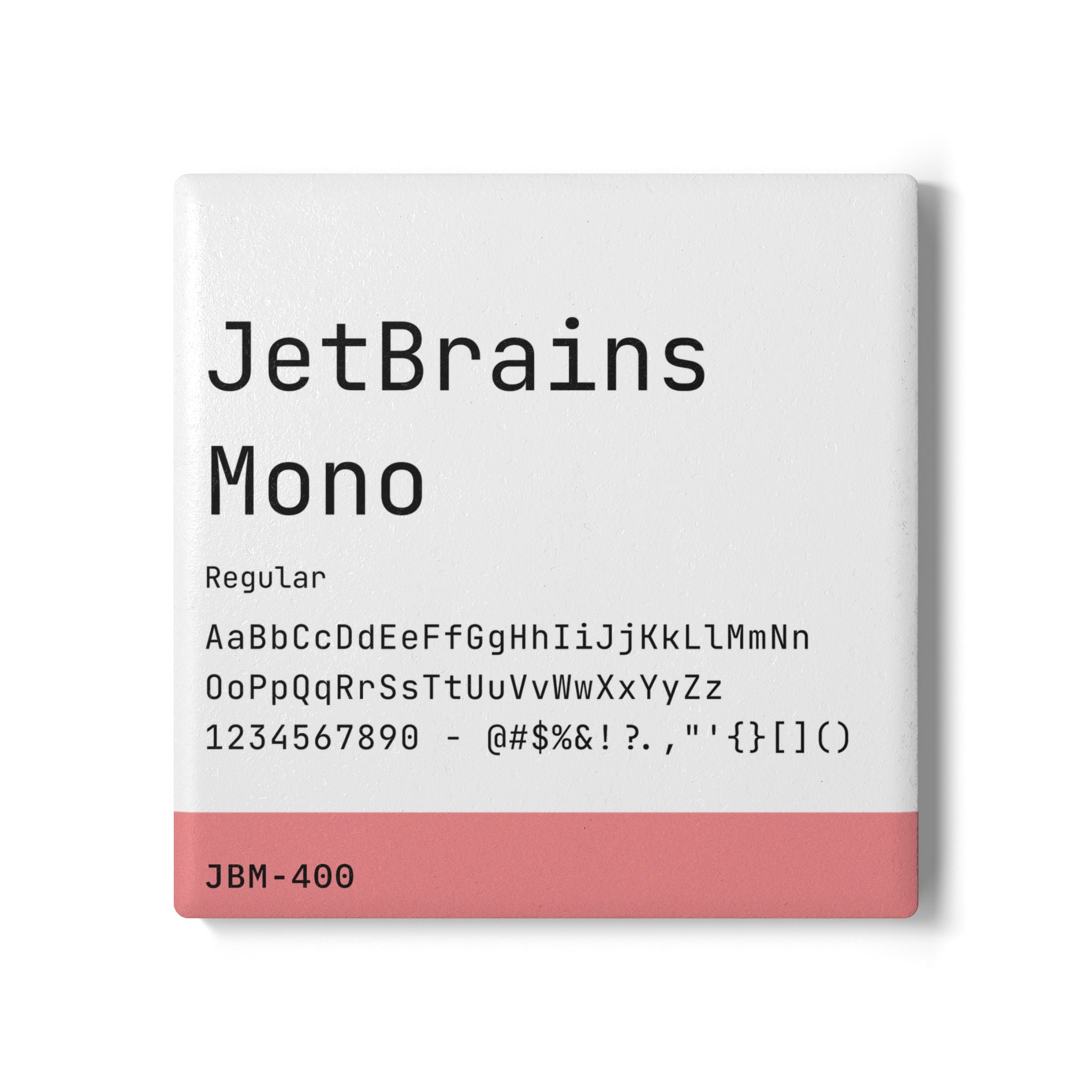 JetBrains Mono — Ceramic Coaster