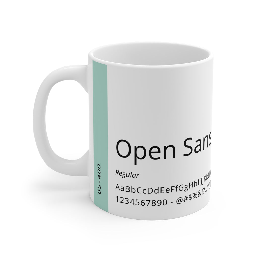 Open Sans — Font Sheet Mug