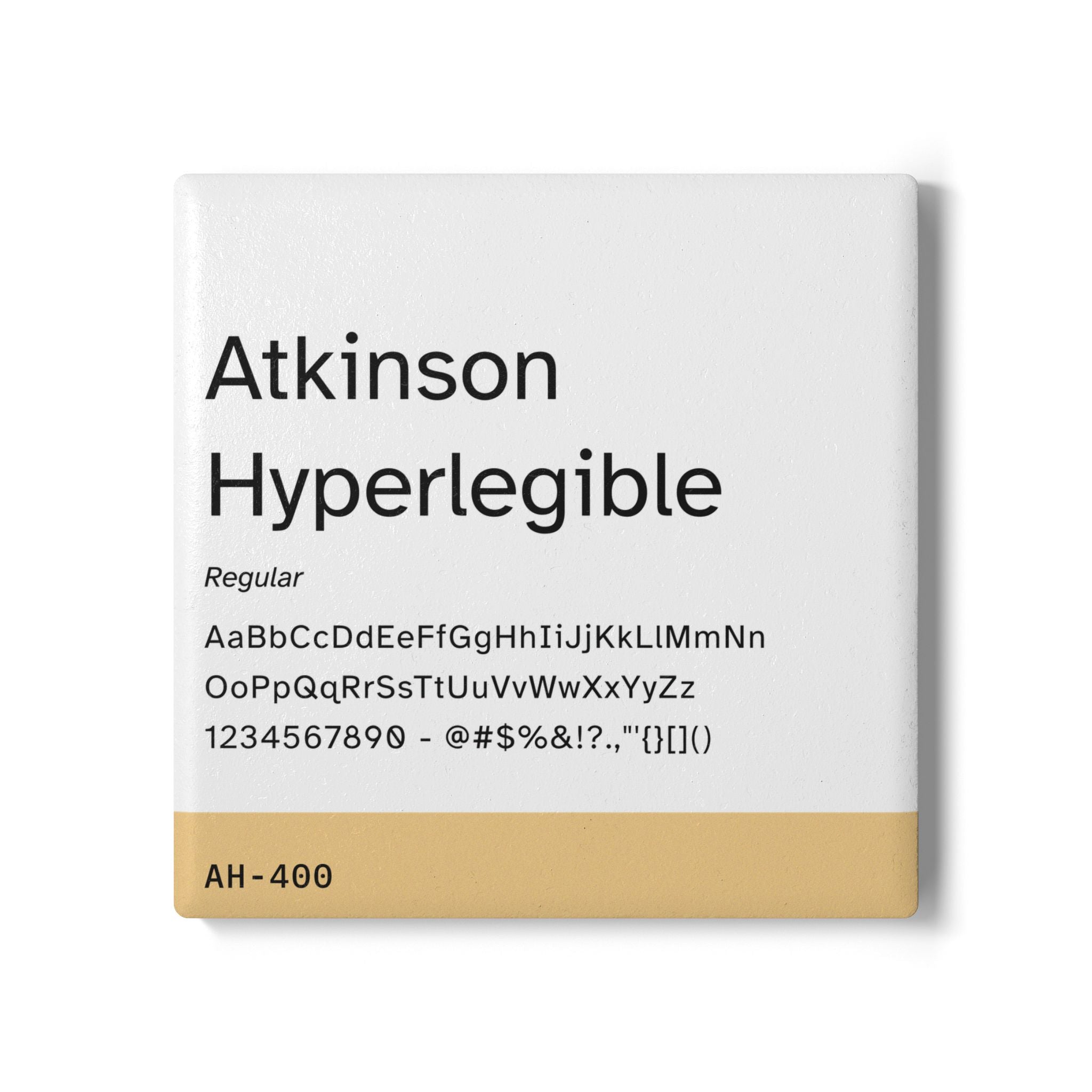 Atkinson Hyperlegible — Ceramic Coaster