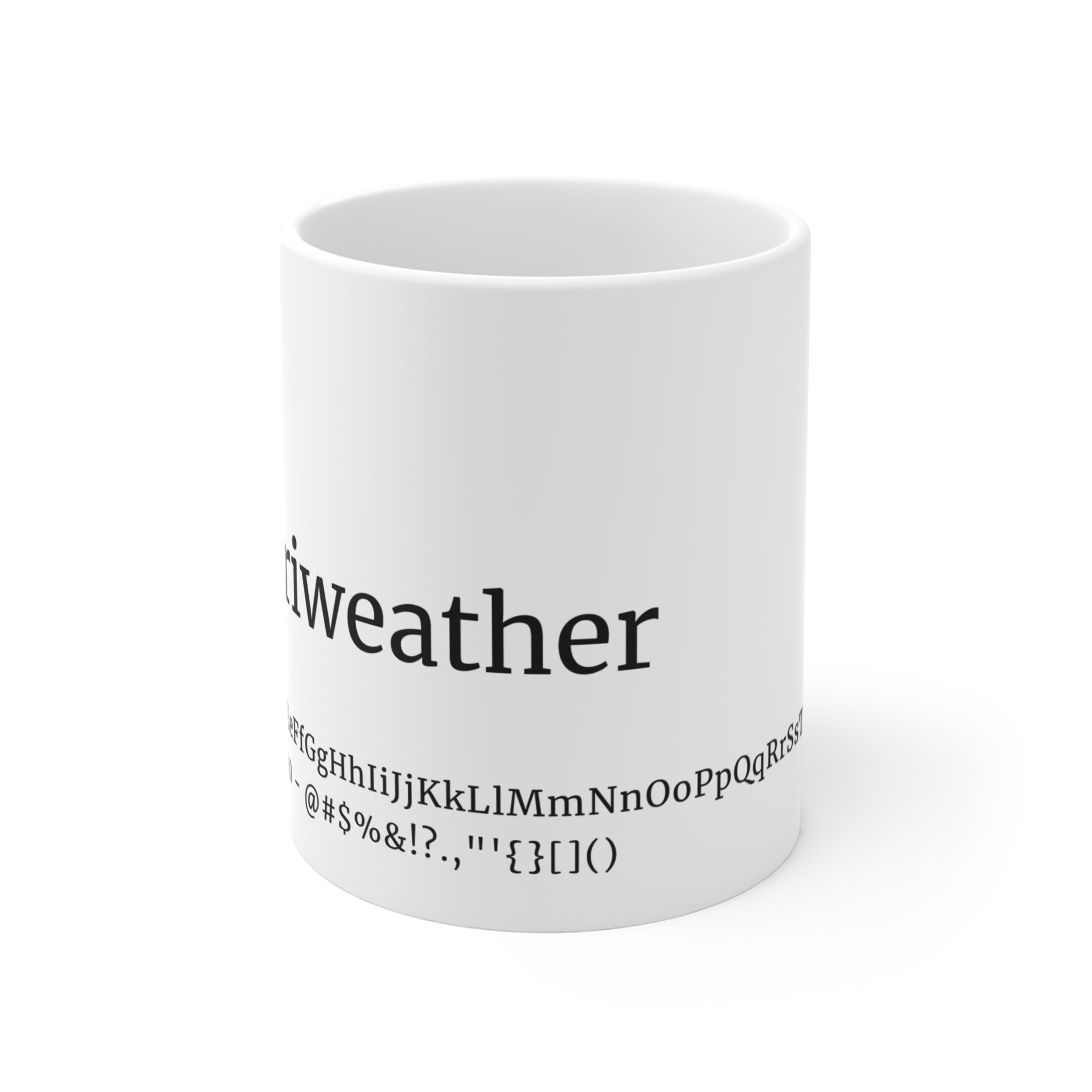 Merriweather — Font Sheet Mug