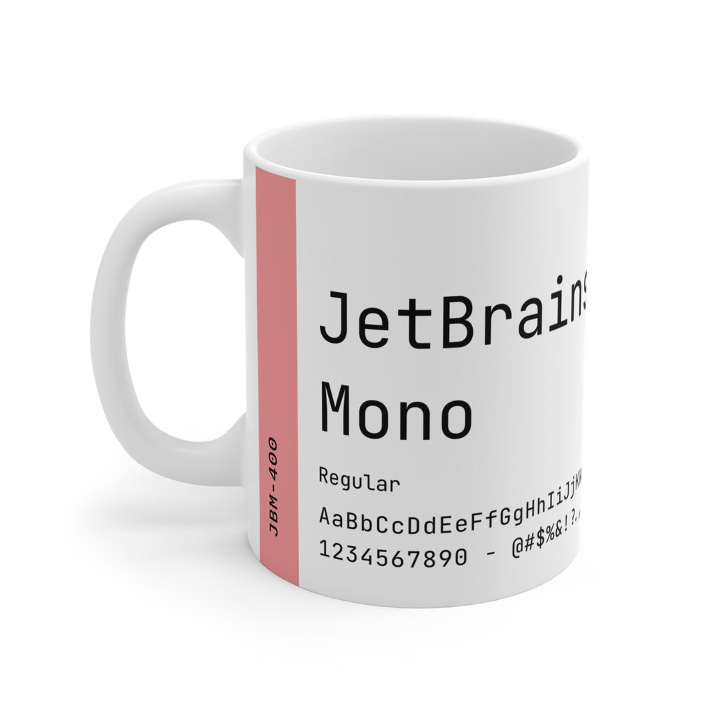 JetBrains Mono Font — Font Sheet Mug
