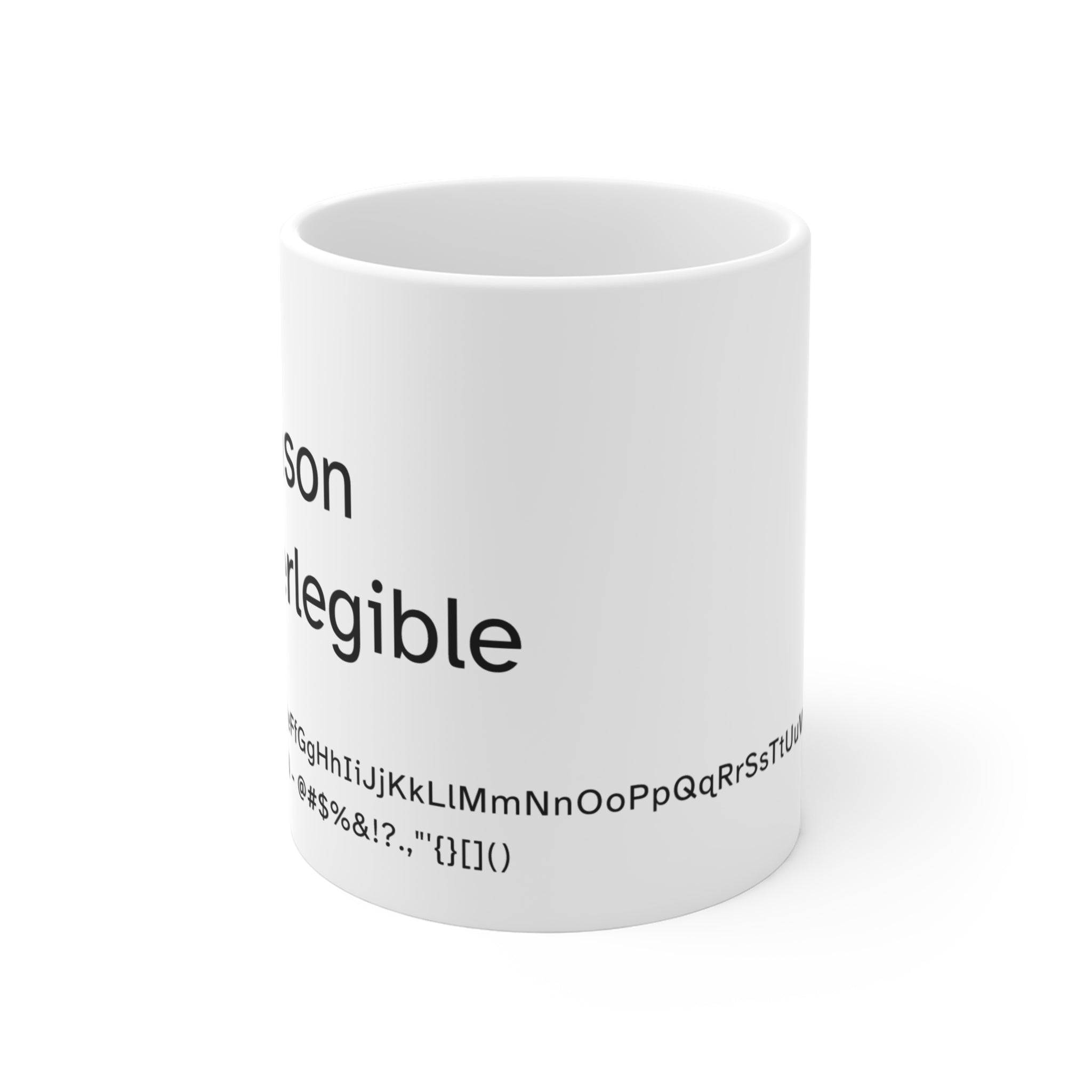 Atkinson Hyperlegible — Font Sheet Mug