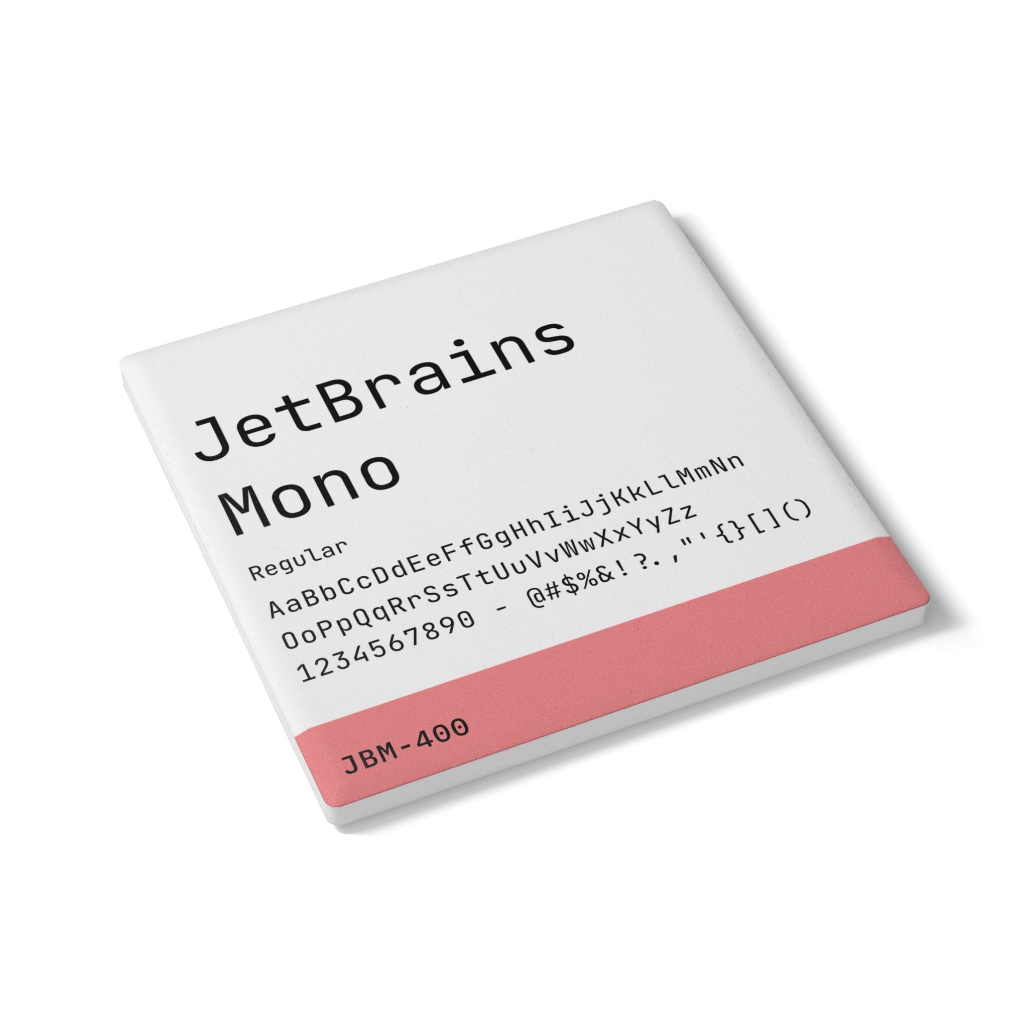 JetBrains Mono — Ceramic Coaster