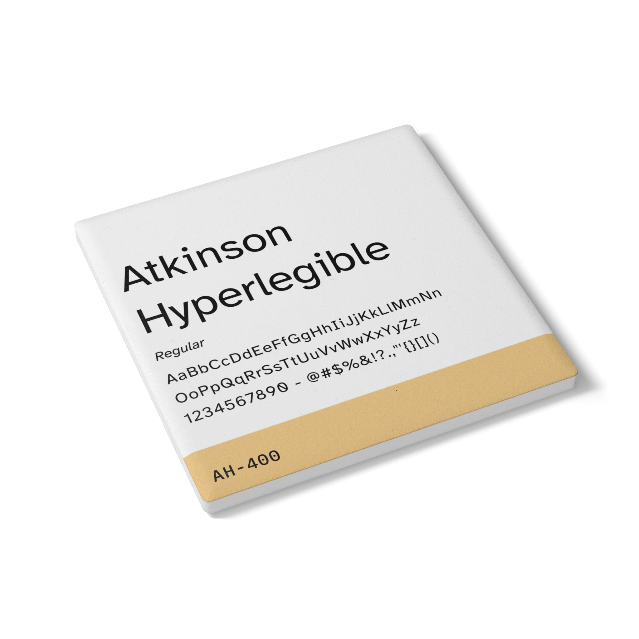 Atkinson Hyperlegible — Ceramic Coaster